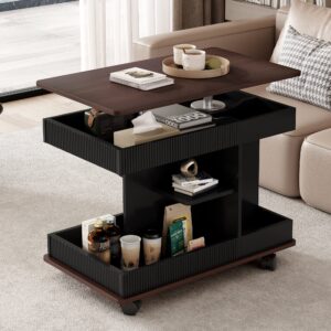 Modern Multifunctional Adjustable Side Table with Lift-Top