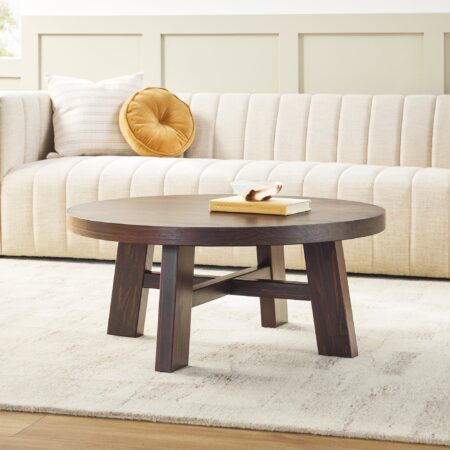 Modern Farmhouse Easy Assembly 36 Coffee Table