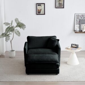 Modern Cloud Accent Chair with Ottoman